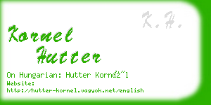 kornel hutter business card